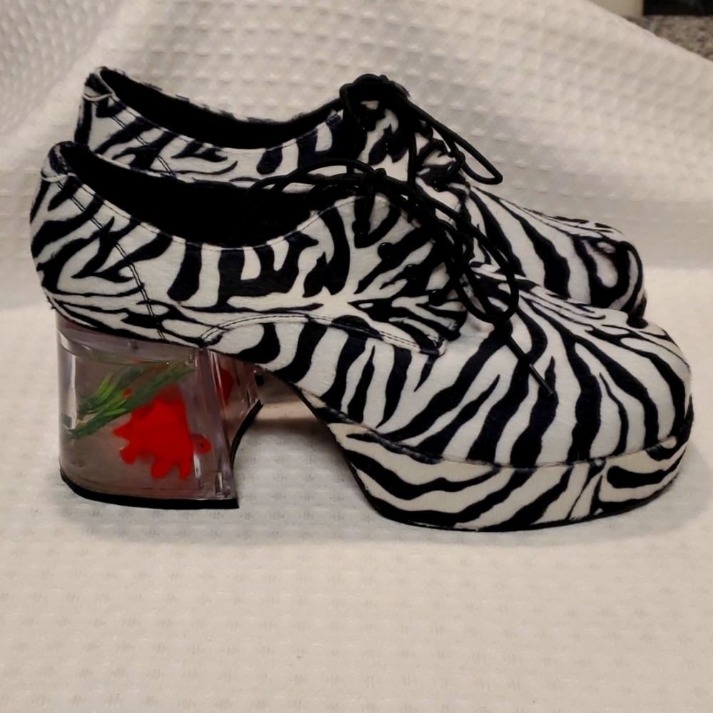 FUNTASMA Pimp-02 Zebra Goldfish Platform Shoes